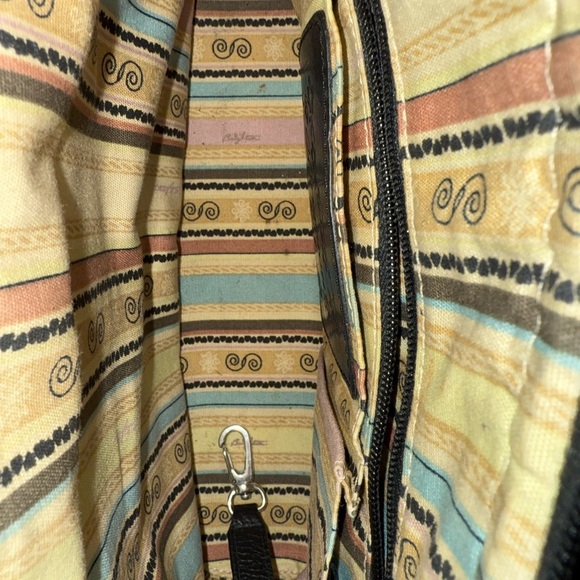 Brighton Woven Straw Shoulder Bag w/ Black Leather Trim & Heart Charm - Picture 2 of 12